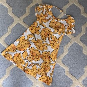 Trafaluc by Zara Yellow Flower Print Dress